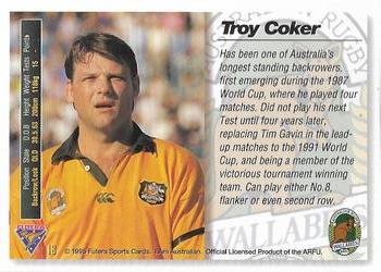 1995 Futera Rugby Union #18 Troy Coker Back